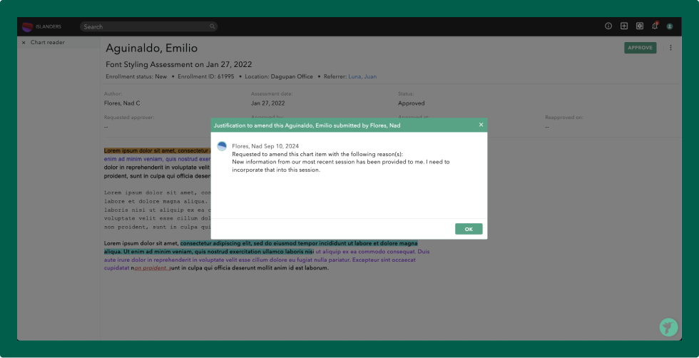 Approver's task listing - Amendment justification (1).png
